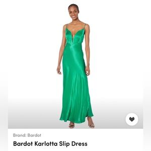Bardot Karlotta Holiday Slip Dress Emerald Green